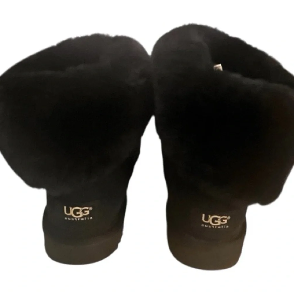 UGG Azalea Boots Black with UGG Silver Rhinestone Bling Letters size 9 - Picture 5 of 11